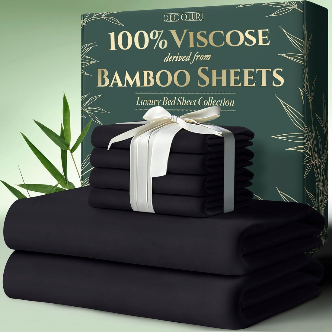 DECOLURE Bamboo Sheet Set – King, Cooling Taupe
