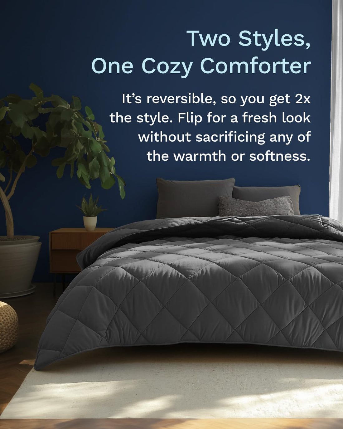 ViscoSoft Microfiber Comforter – Full Gray