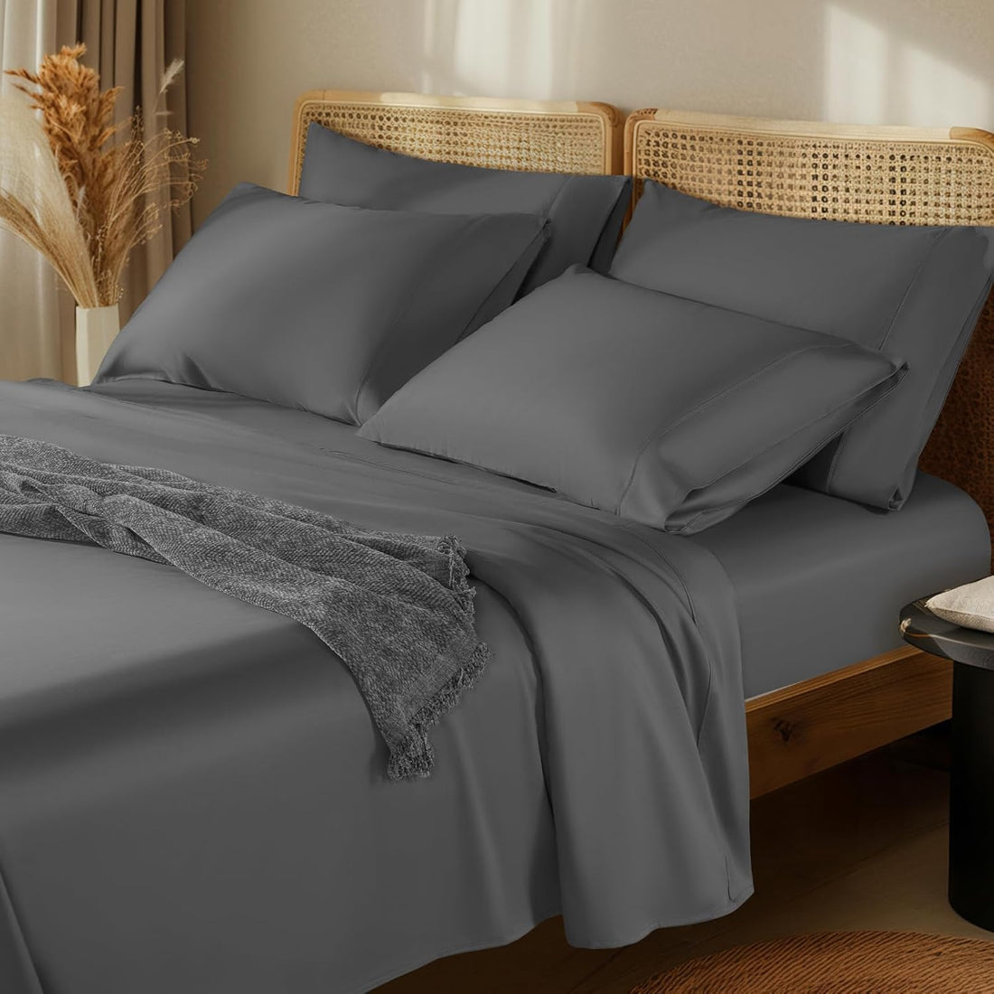 LBRO2M Egyptian Cotton Sheet Set – Queen, White
