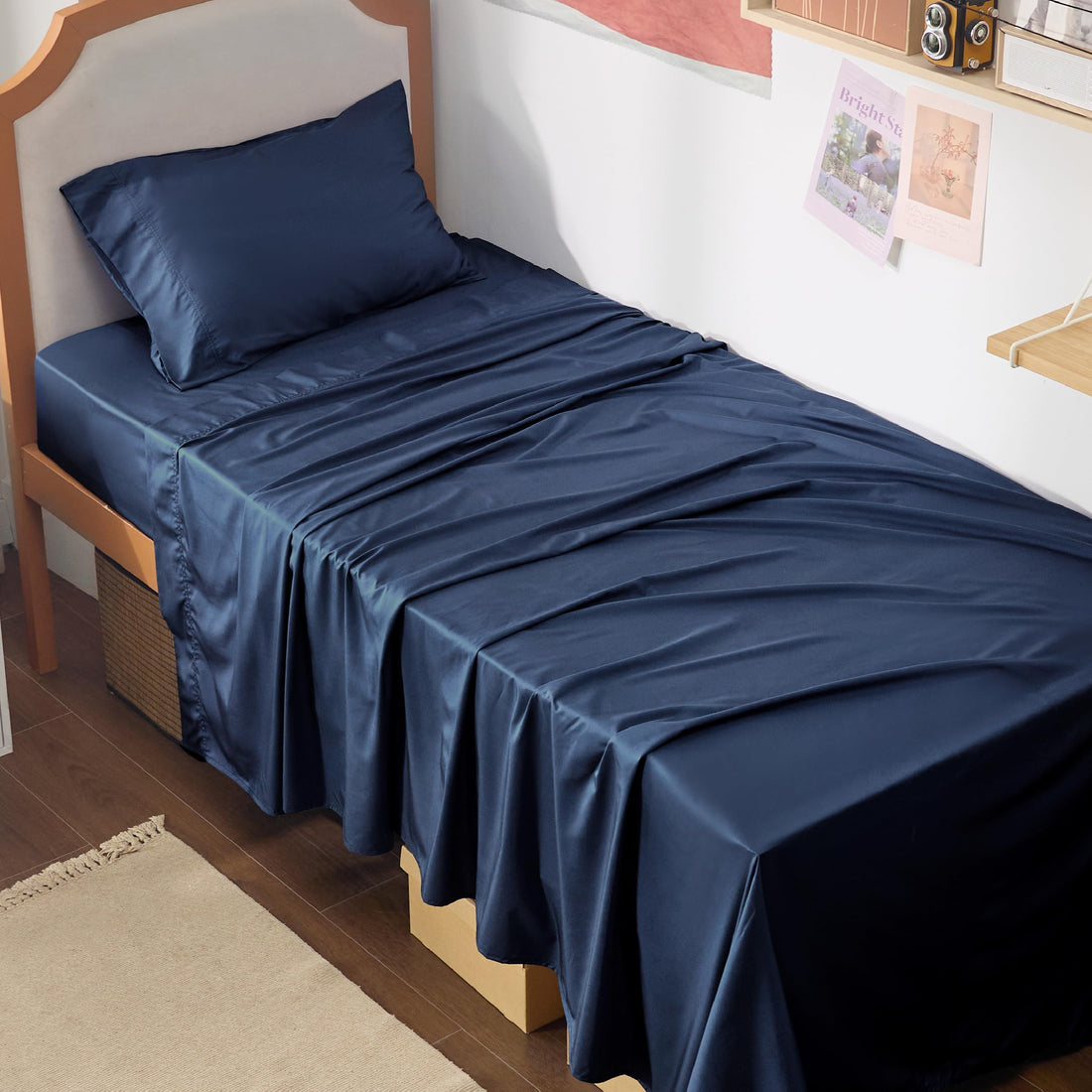 Bedsure King Cooling Bamboo Sheets – Light Beige
