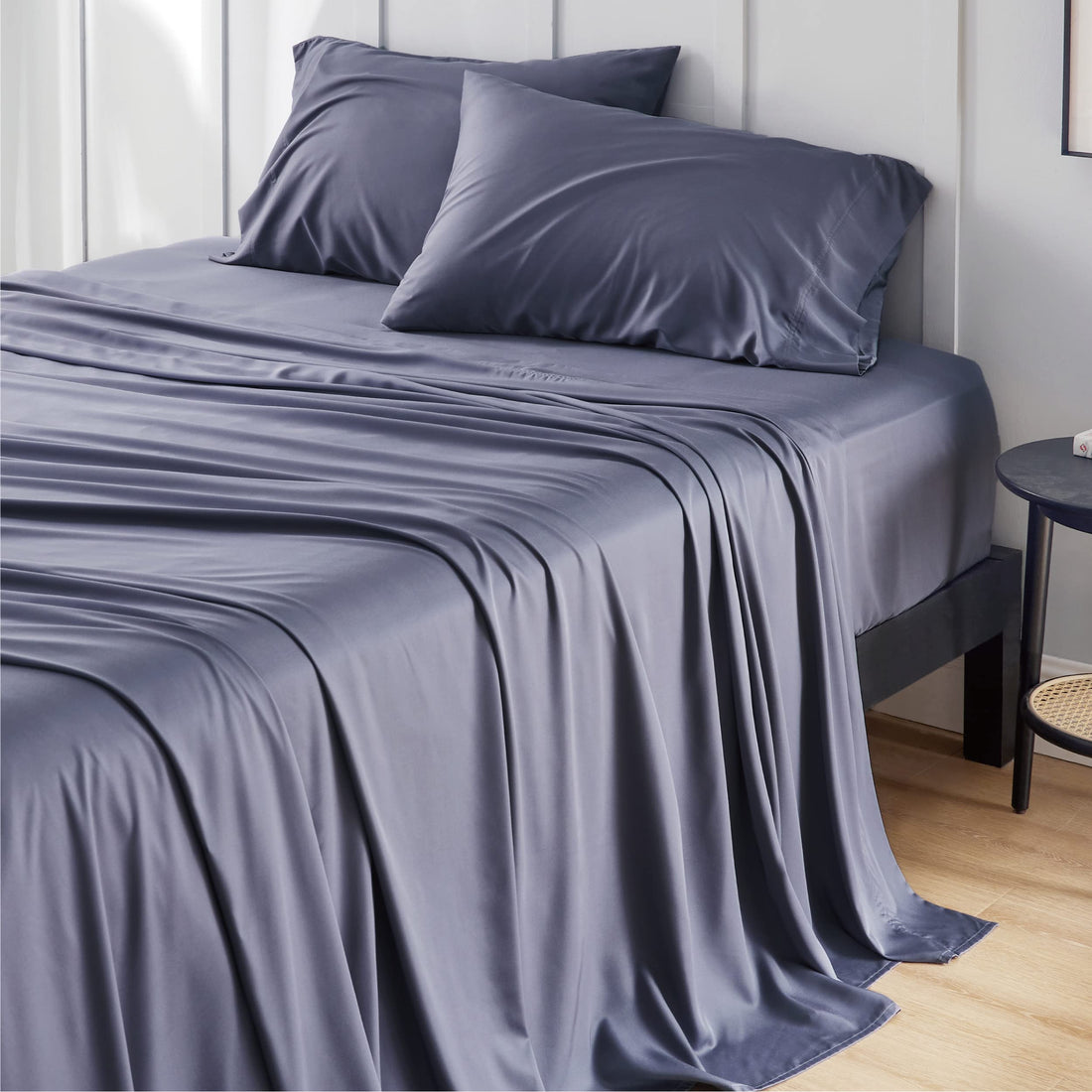 Bedsure King Cooling Bamboo Sheets – Light Beige