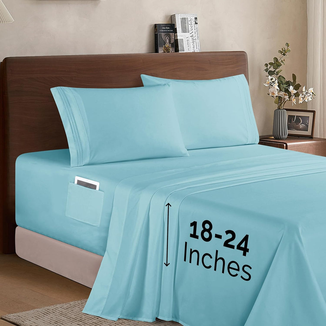 Elegant Comfort Twin Sheet Set – Grey