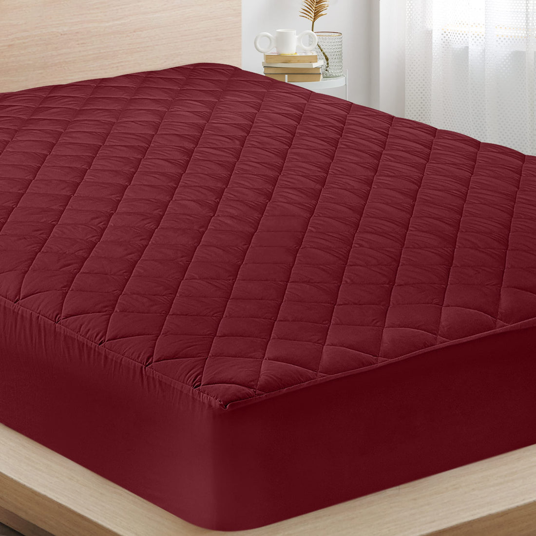 Utopia Quilted Mattress Pad – Queen, White