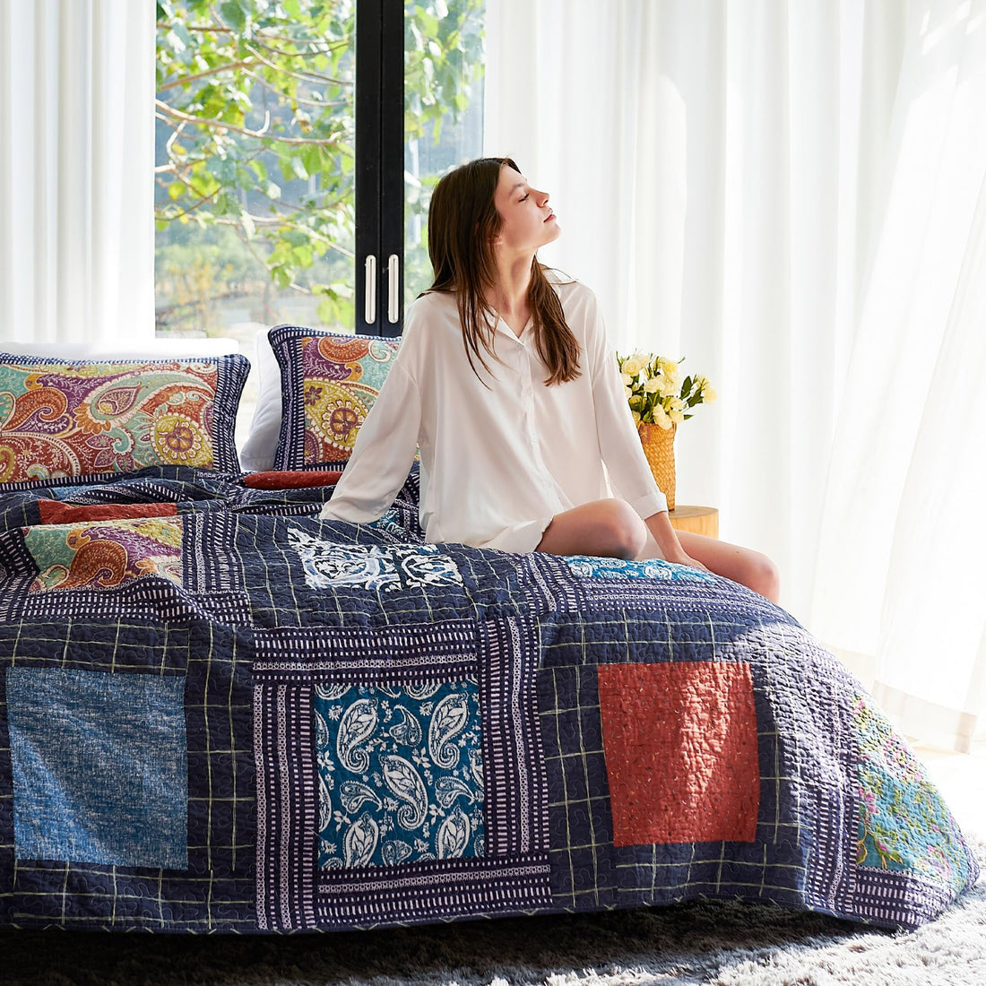 Secgo King Cotton Quilt Set