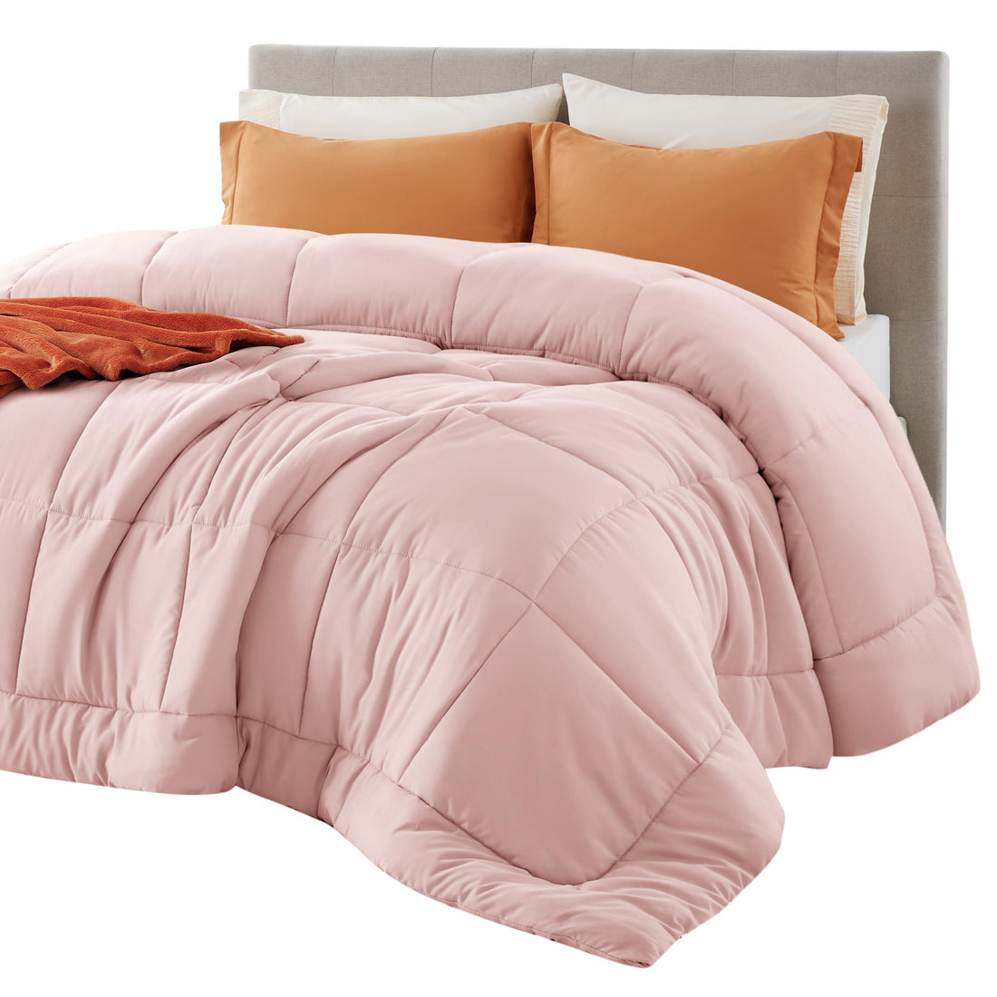 Bedsure Queen Comforter – White Down Alternative