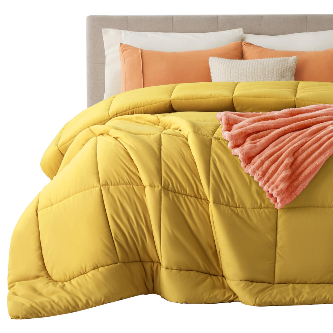 Bedsure Queen Comforter – White Down Alternative