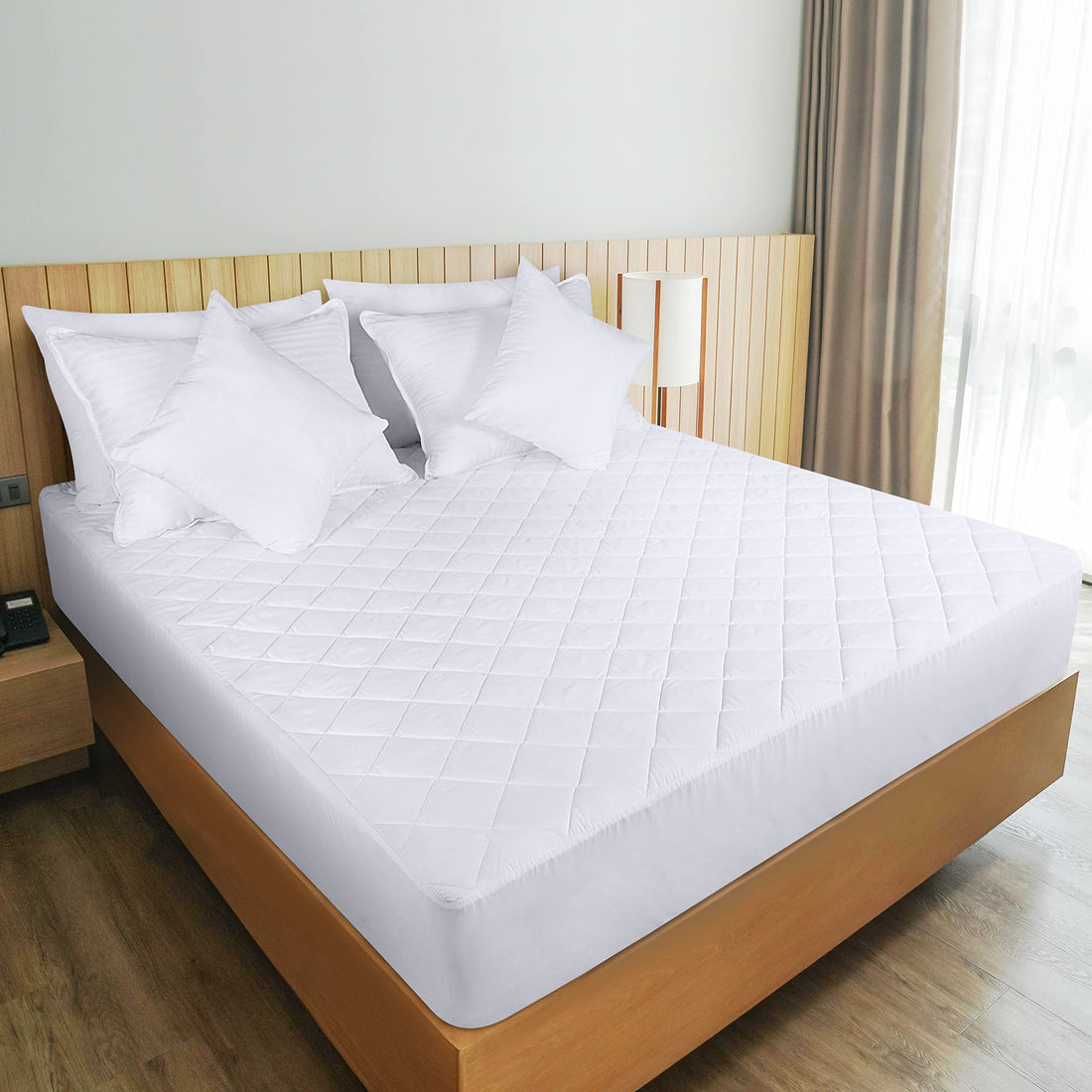 Utopia Quilted Mattress Pad – Queen, White