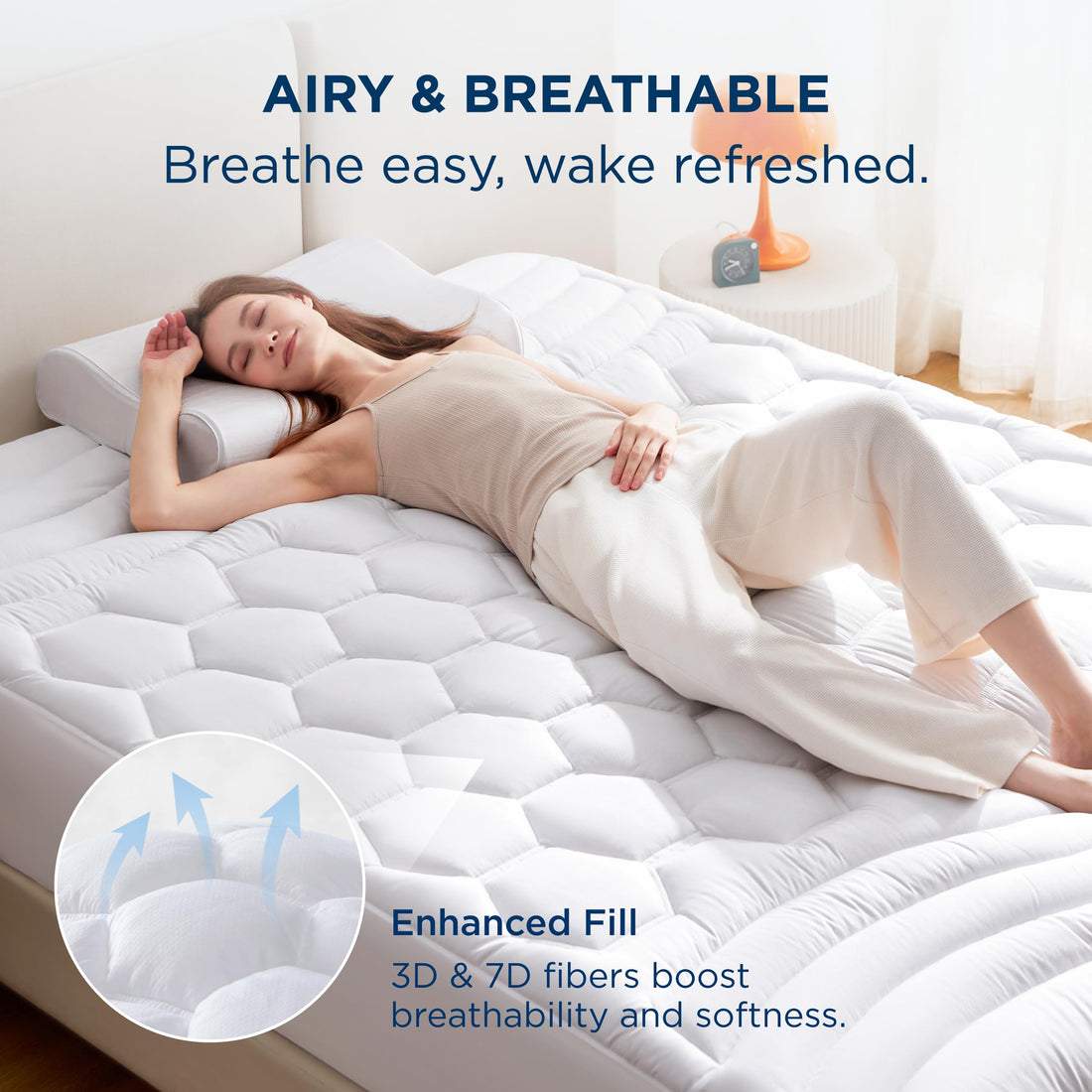 Bedsure Twin XL Mattress Pad – White