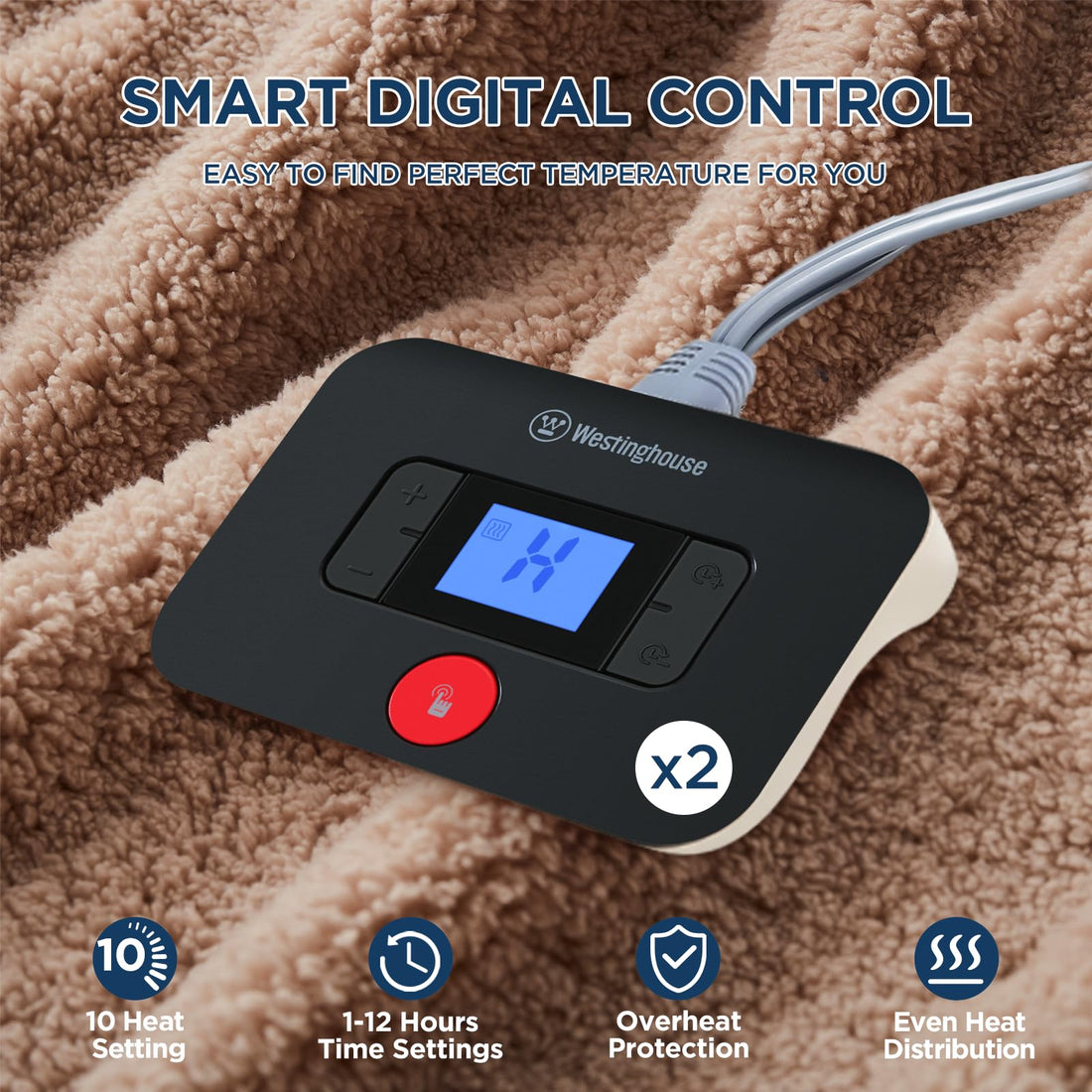 Westinghouse King Electric Blanket – Dark Grey