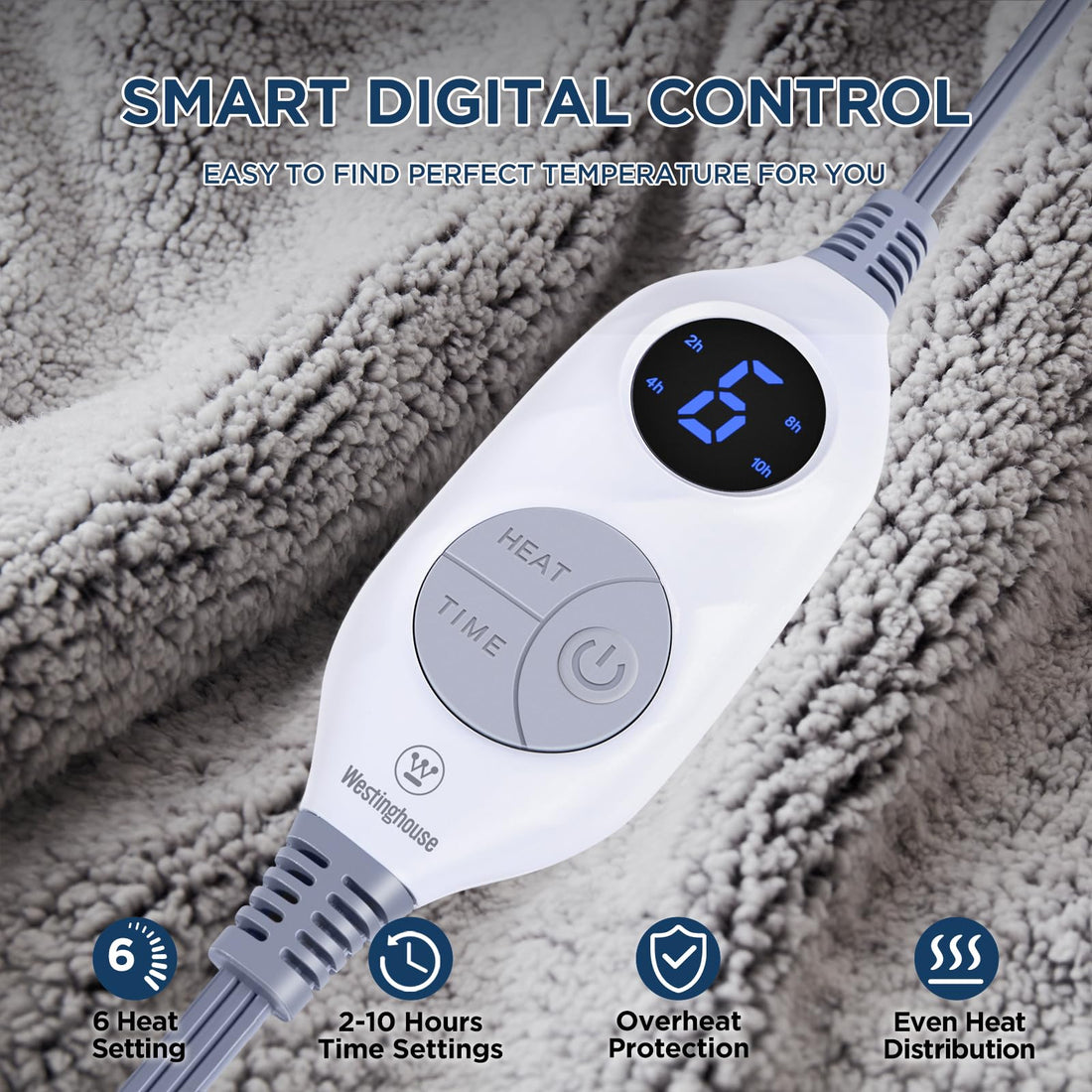 Westinghouse King Electric Blanket – Dark Grey