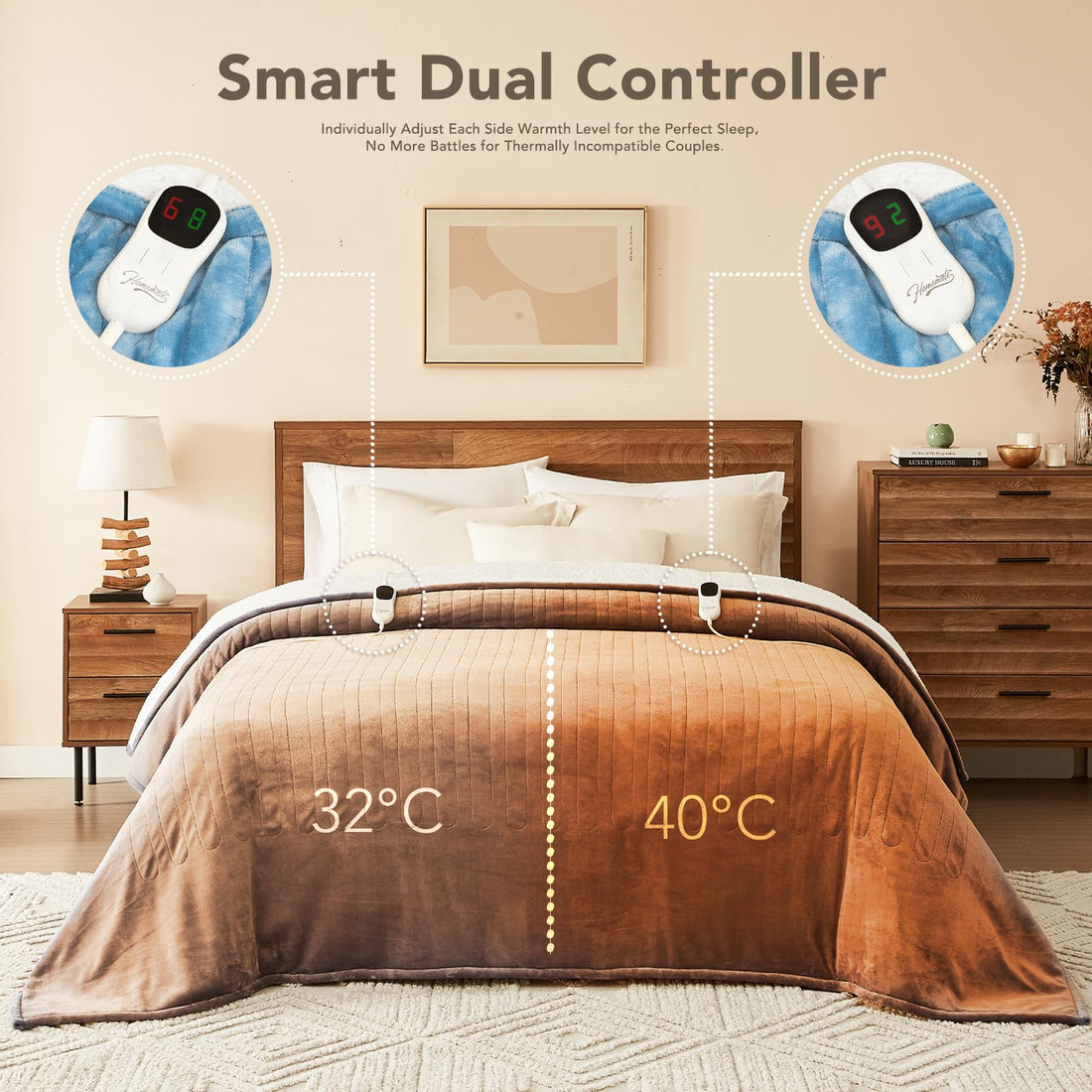 Homemate Twin Electric Blanket – Grey