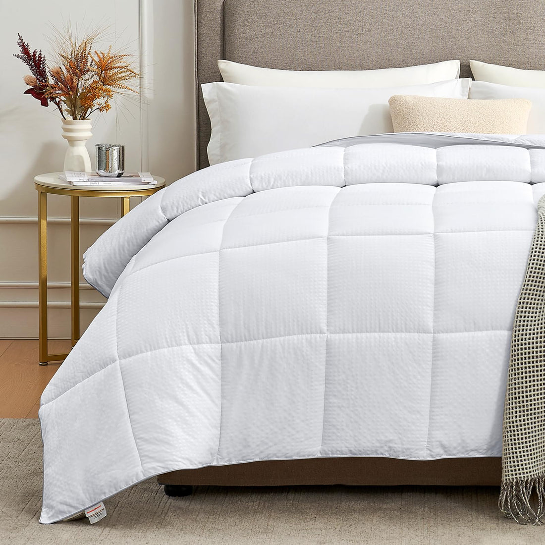 Homelike Moment Queen Comforter – Reversible Grey