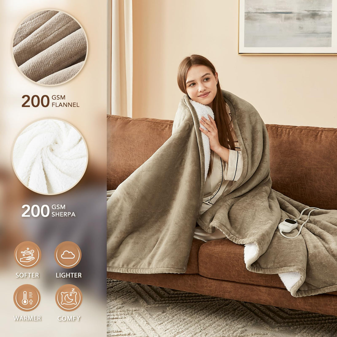Homemate Heated Throw – 50"x60"
