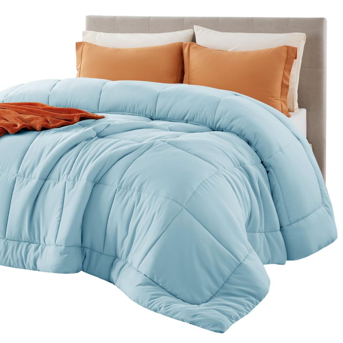 Bedsure Queen Comforter – White Down Alternative
