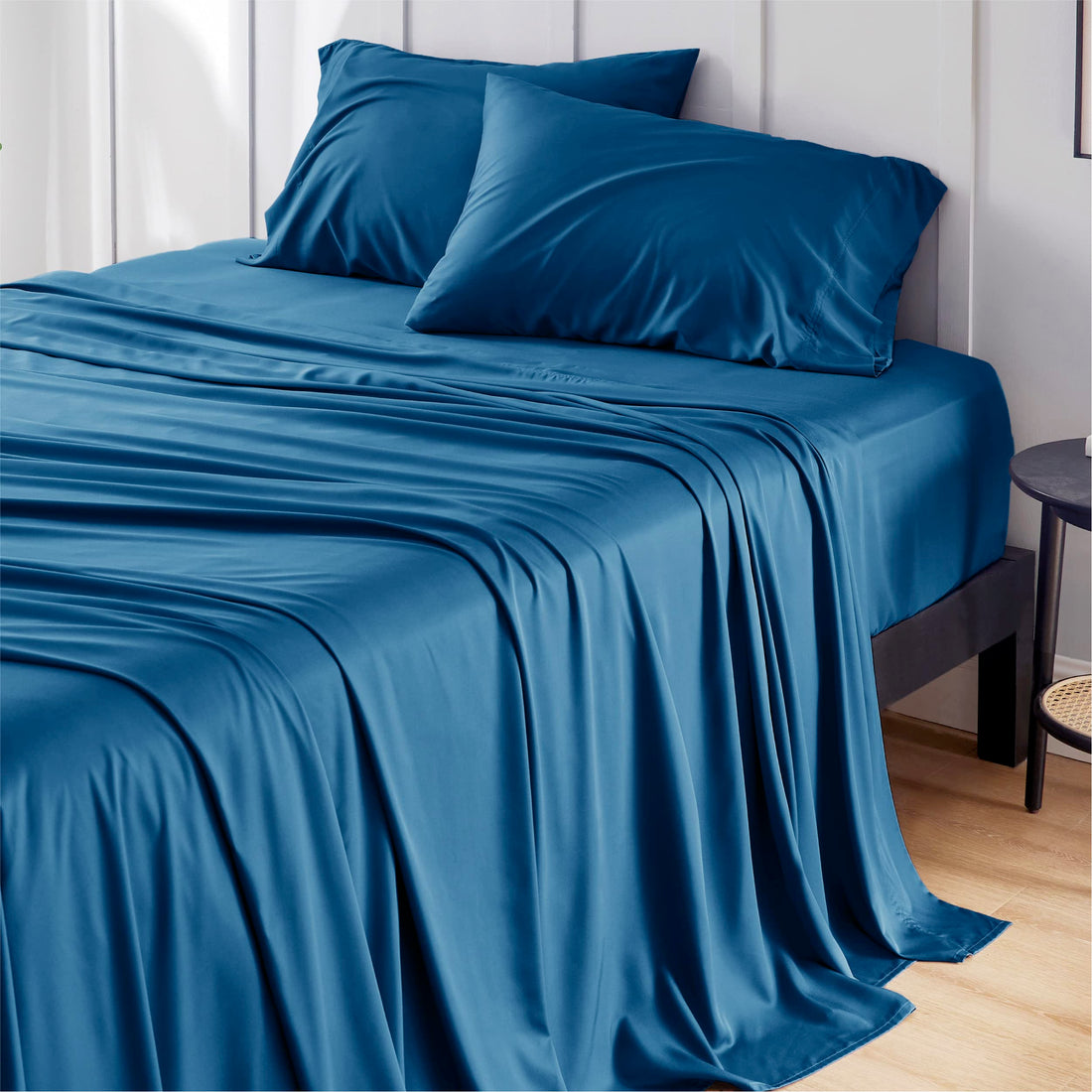 Bedsure King Cooling Bamboo Sheets – Light Beige