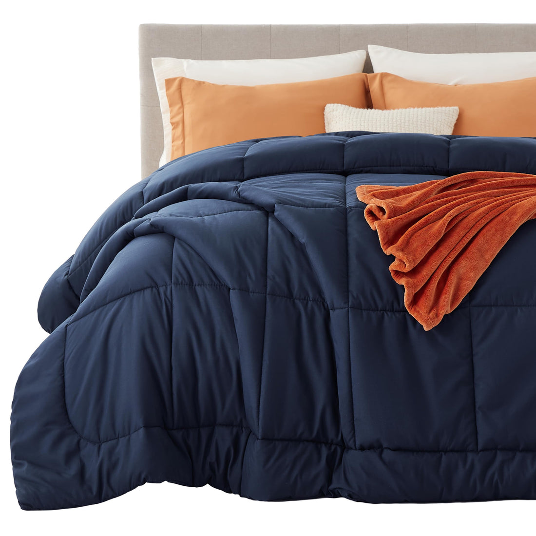 Bedsure Queen Comforter – White Down Alternative
