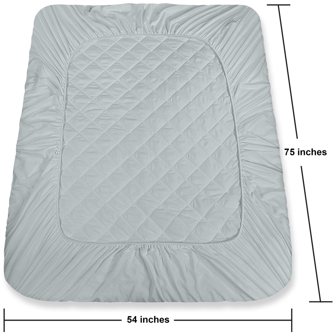 Utopia Quilted Mattress Pad – Queen, White