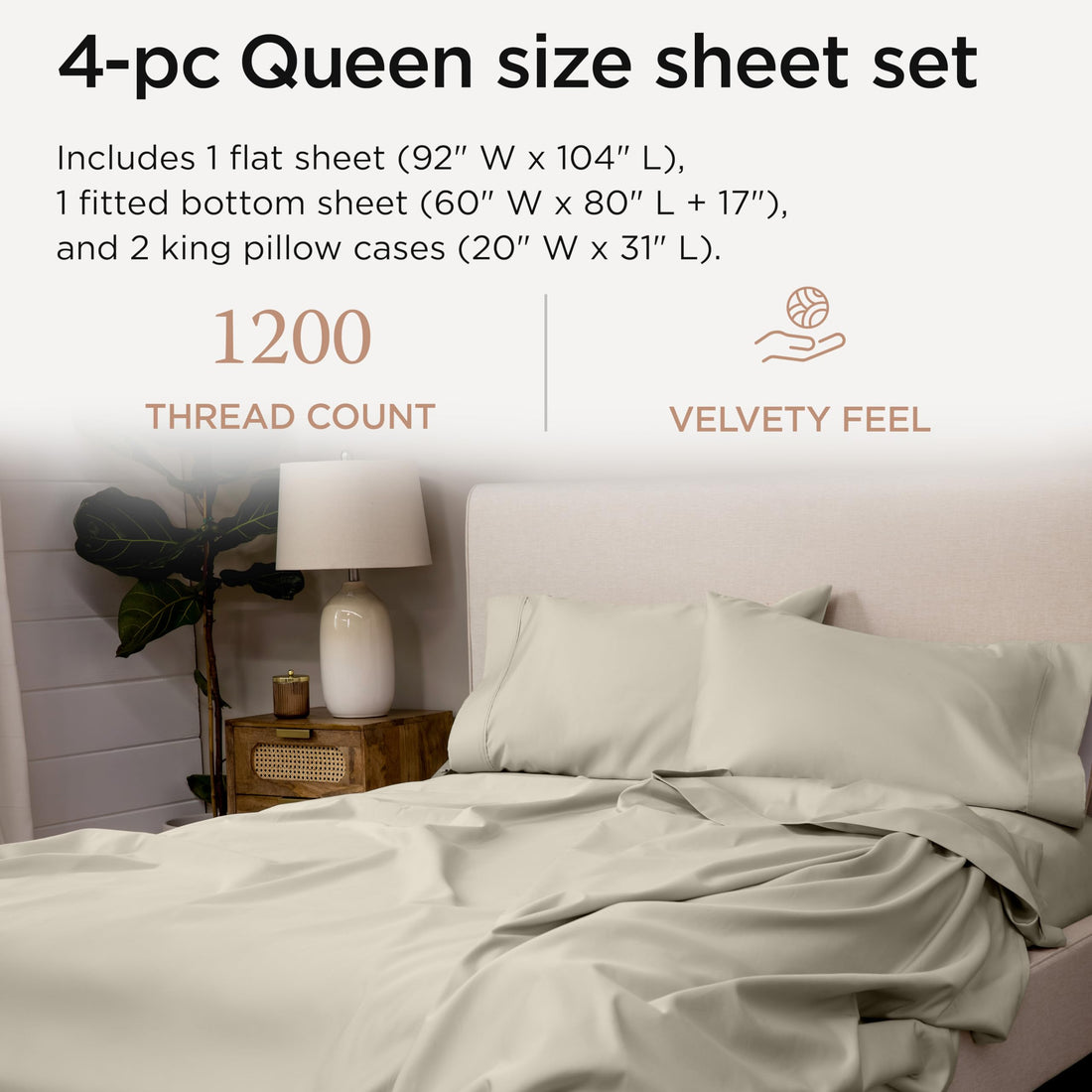 Threadmill Supima Cotton Sheet Set – Queen, White