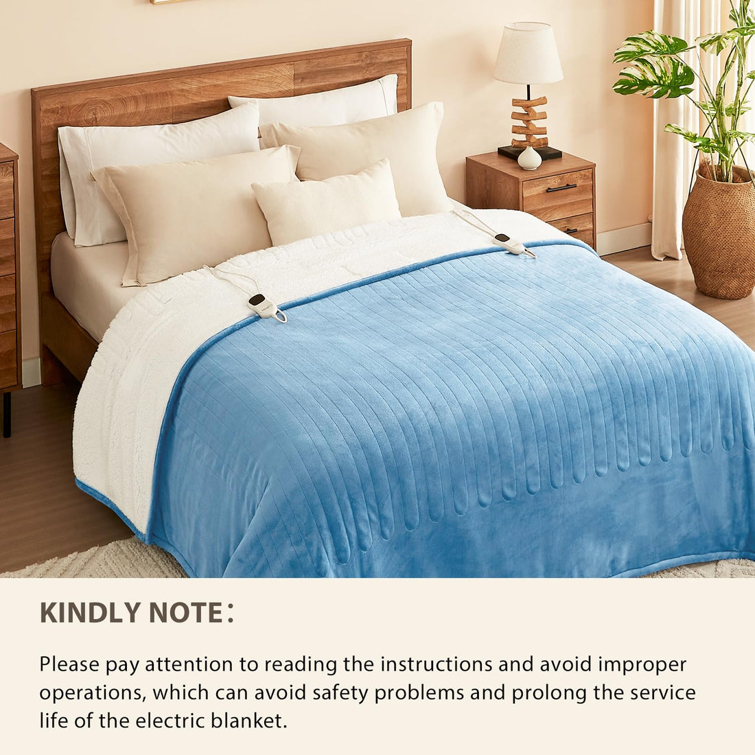 Homemate Twin Electric Blanket – Grey