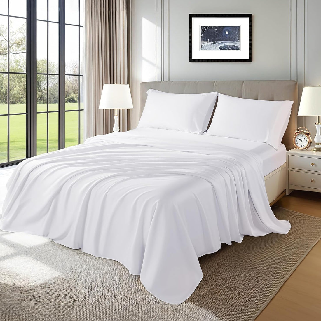 LBRO2M Tencel Cooling Sheet Set – King, Gray