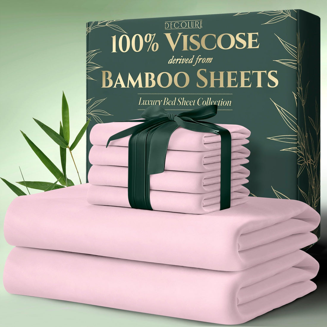DECOLURE Bamboo Sheet Set – King, Cooling Taupe
