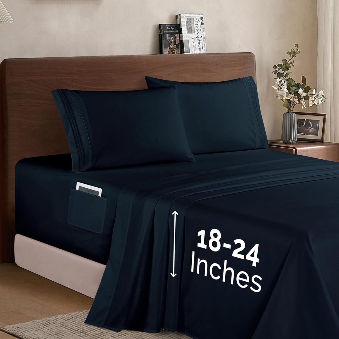 Elegant Comfort Twin Sheet Set – Grey