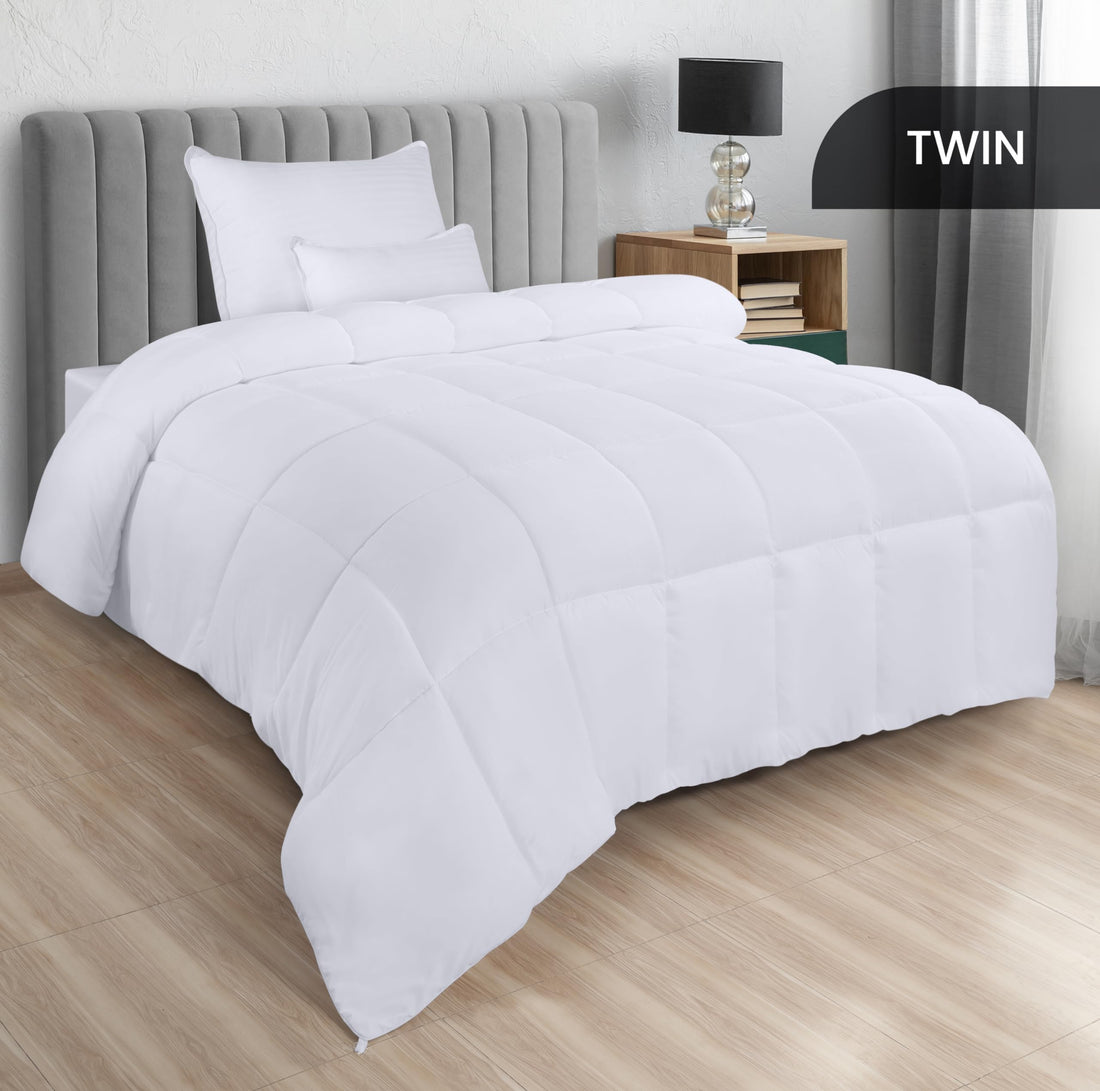 Utopia Queen Comforter – White Down Alternative