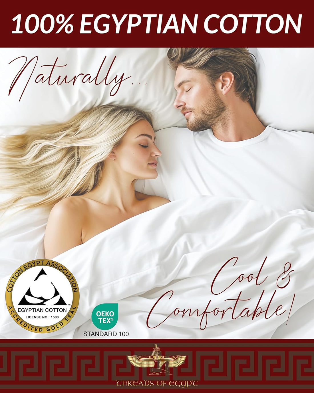 Egyptian Cotton Sheets – Queen, 1200 TC, White