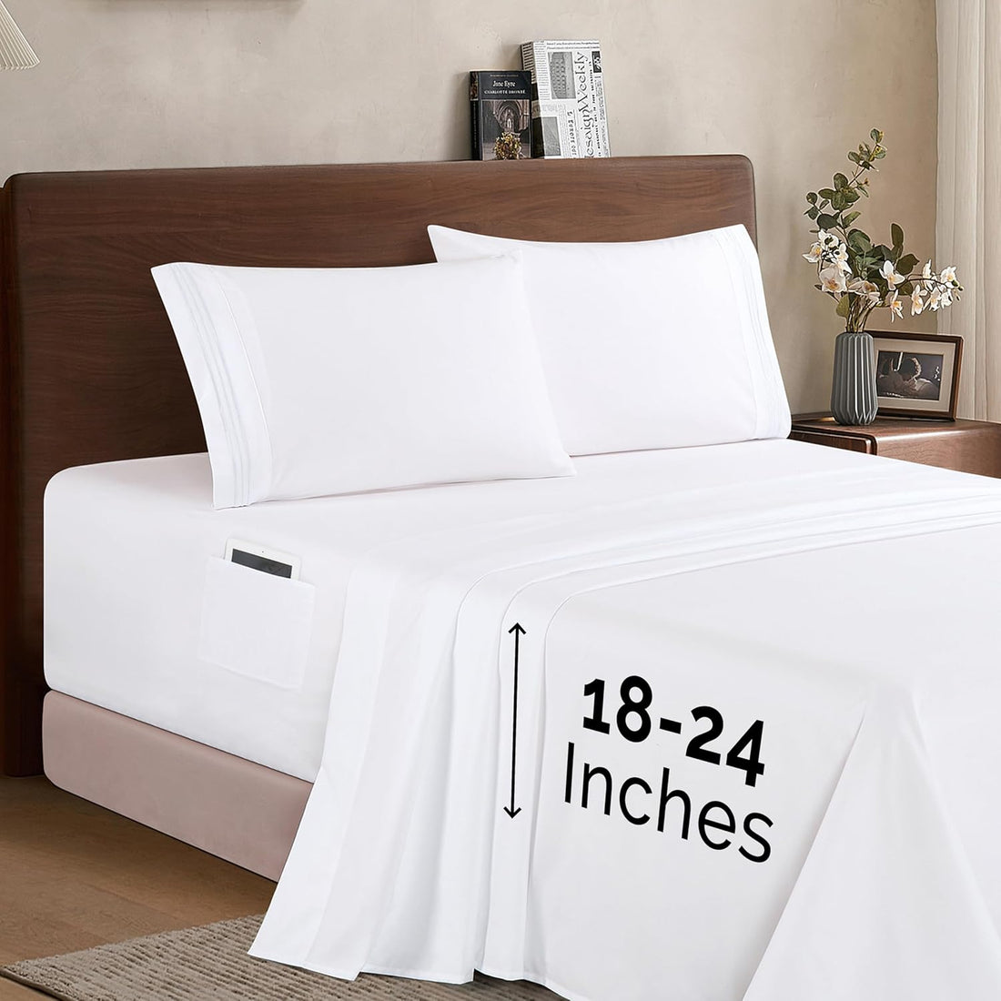 Elegant Comfort Twin Sheet Set – Grey