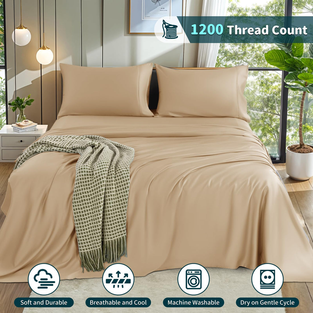 LBRO2M Cotton Sheets – King, Dark Grey