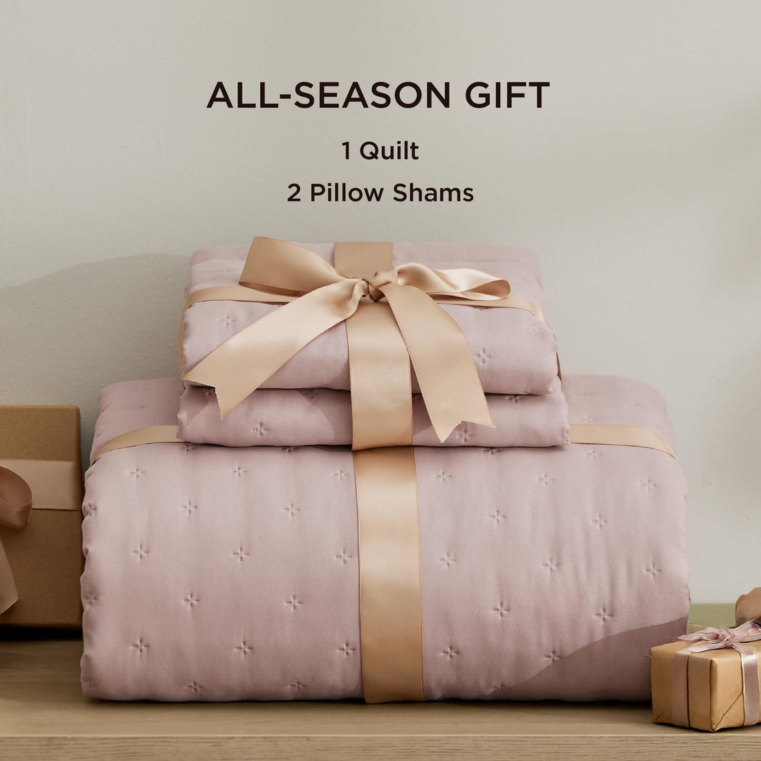 Bedsure Queen Quilt Set – White