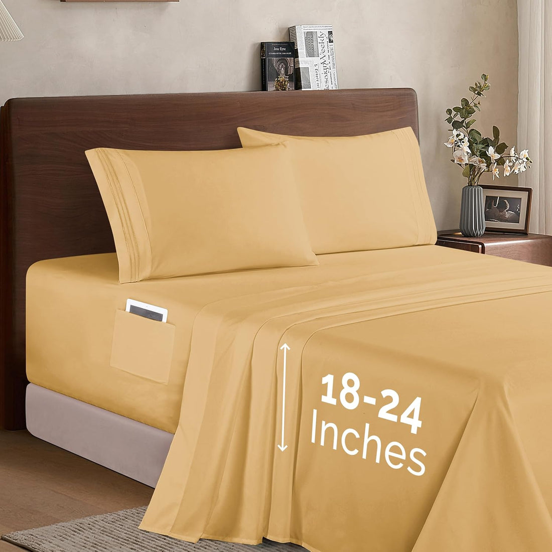 Elegant Comfort Twin Sheet Set – Grey