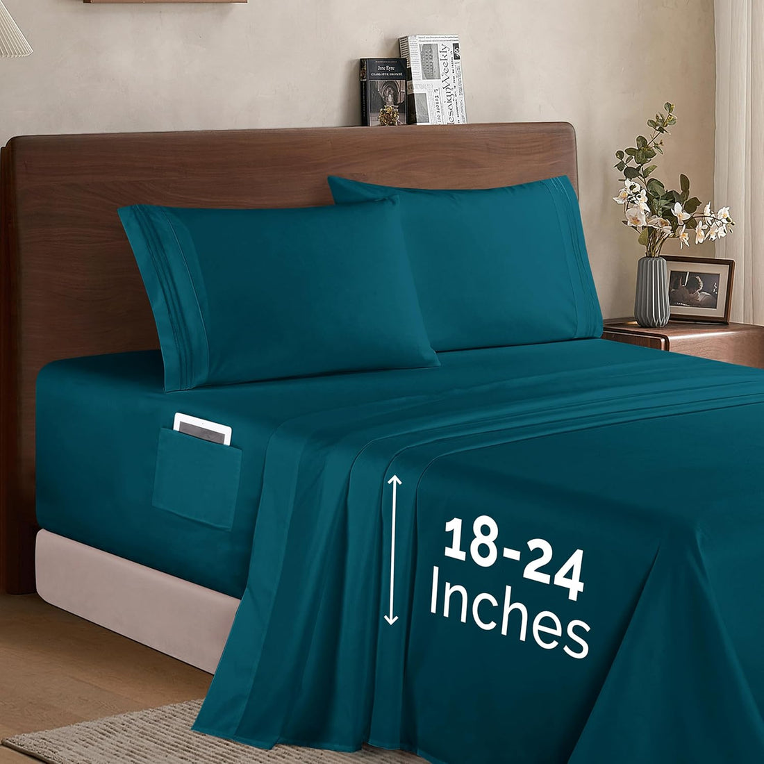 Elegant Comfort Twin Sheet Set – Grey