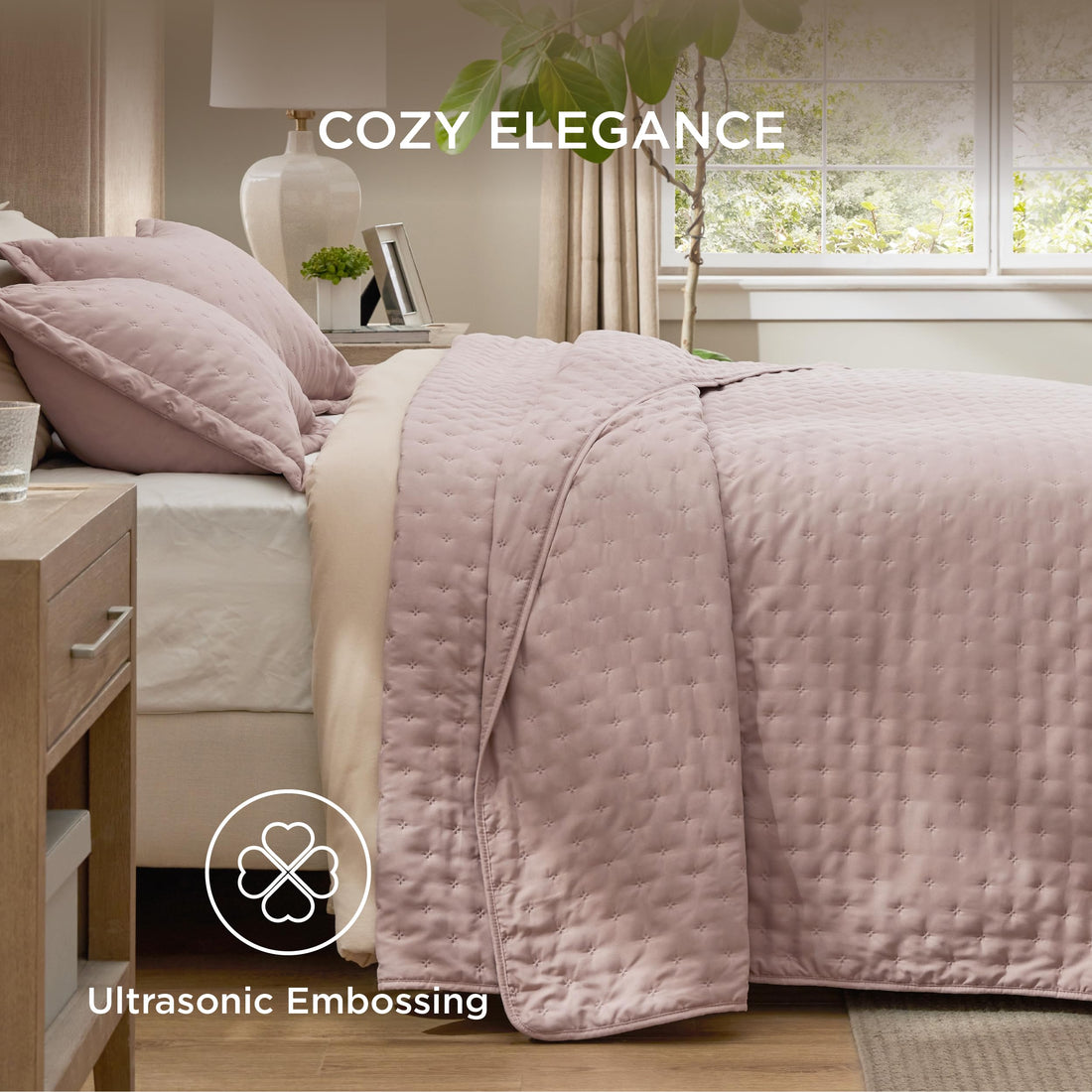 Bedsure Queen Quilt Set – White