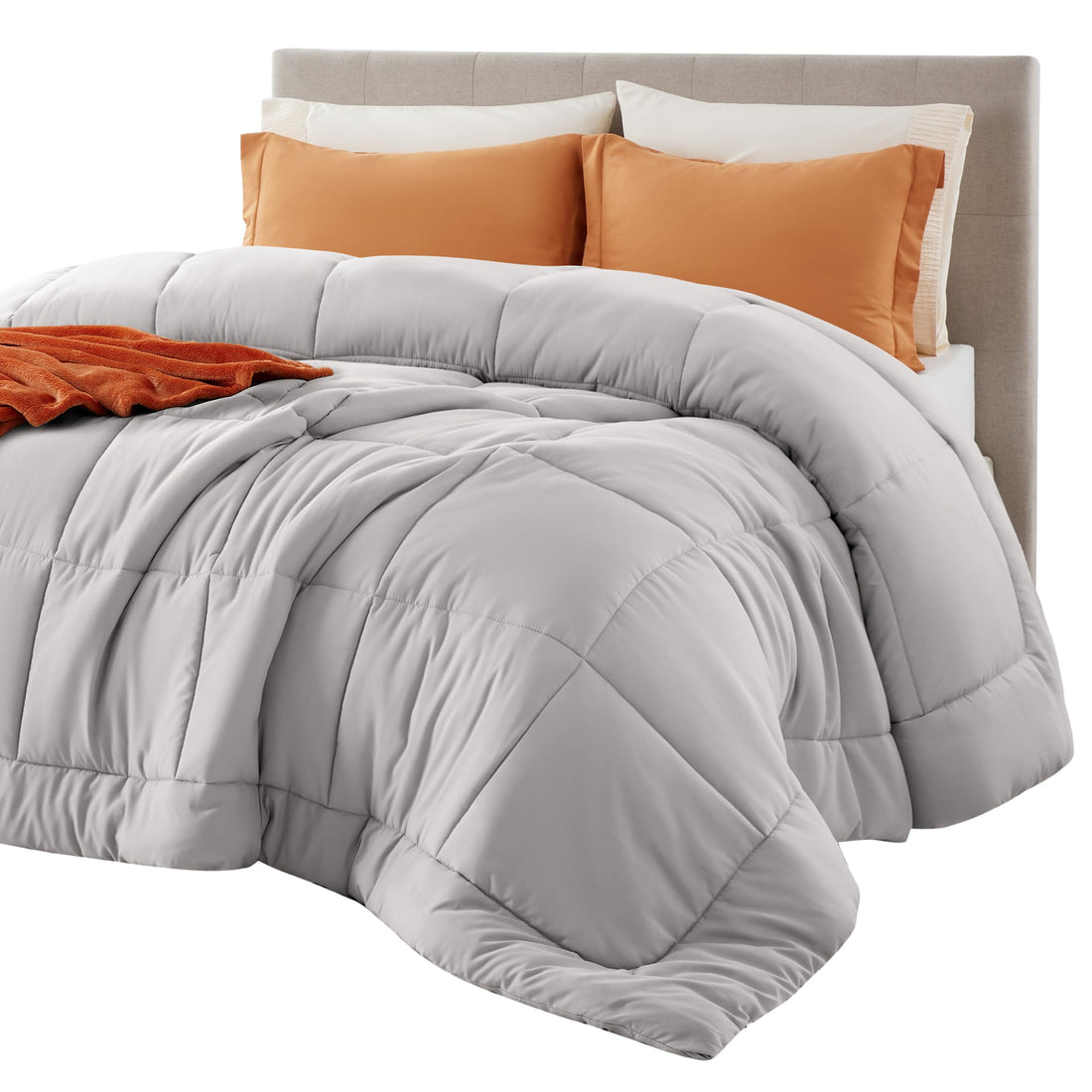 Bedsure Queen Comforter – White Down Alternative