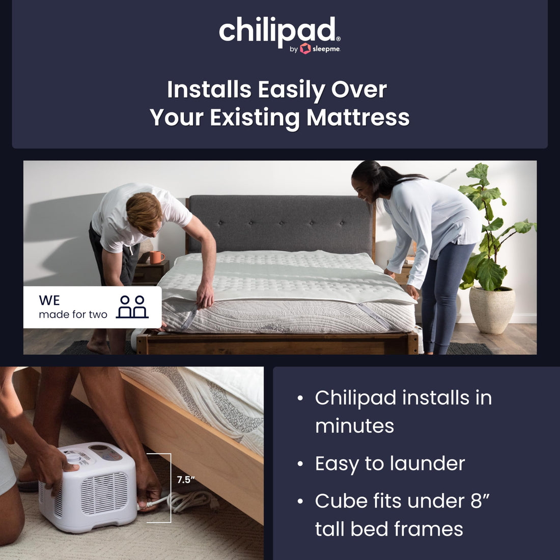 Chilipad Cube Mattress Topper – Half Queen