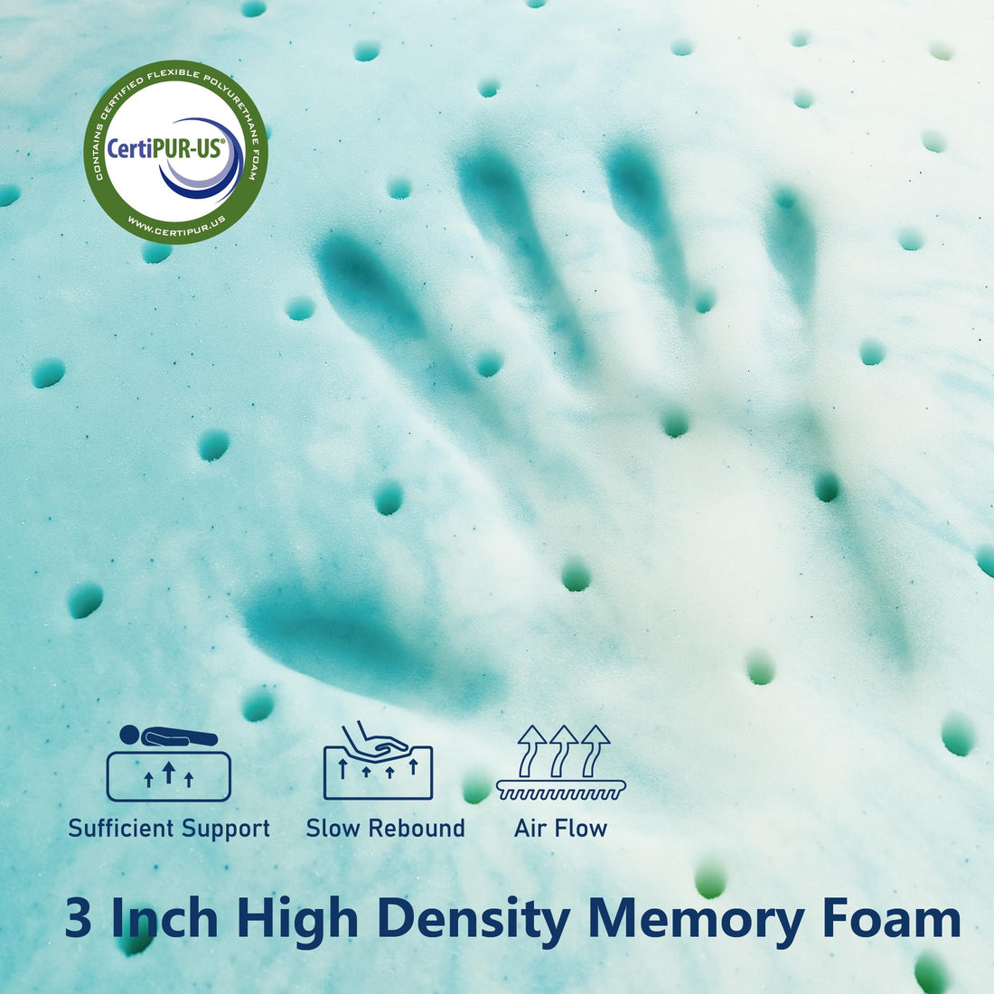 Ballad 3" Memory Foam Topper – King Size