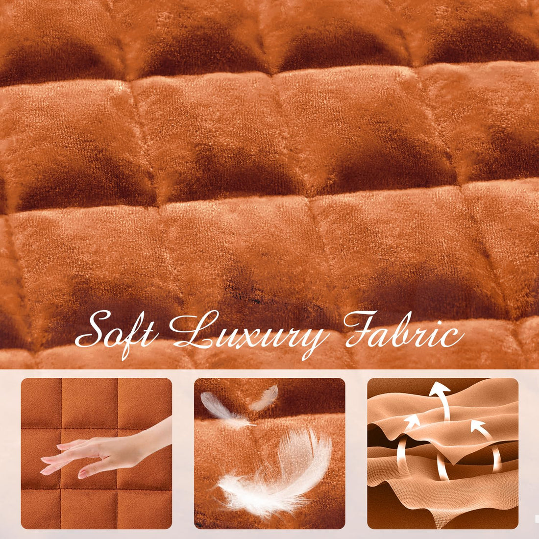 Velvet King Quilt Set – Cream