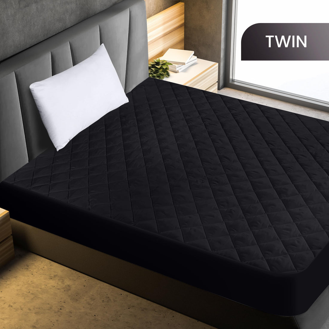 Utopia Quilted Mattress Pad – Queen, White