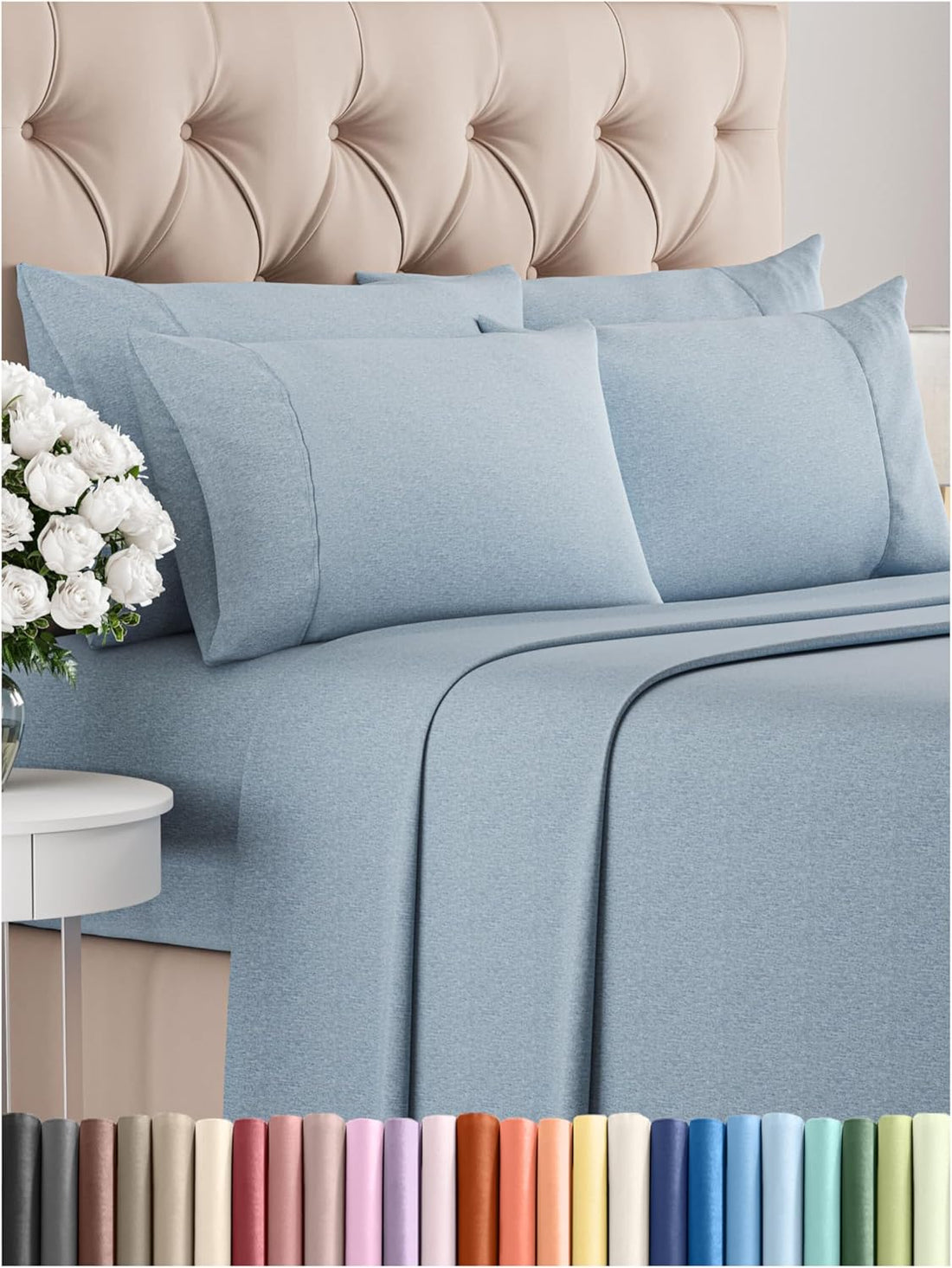 Queen 6PC Ultra Soft Sheet Set – White