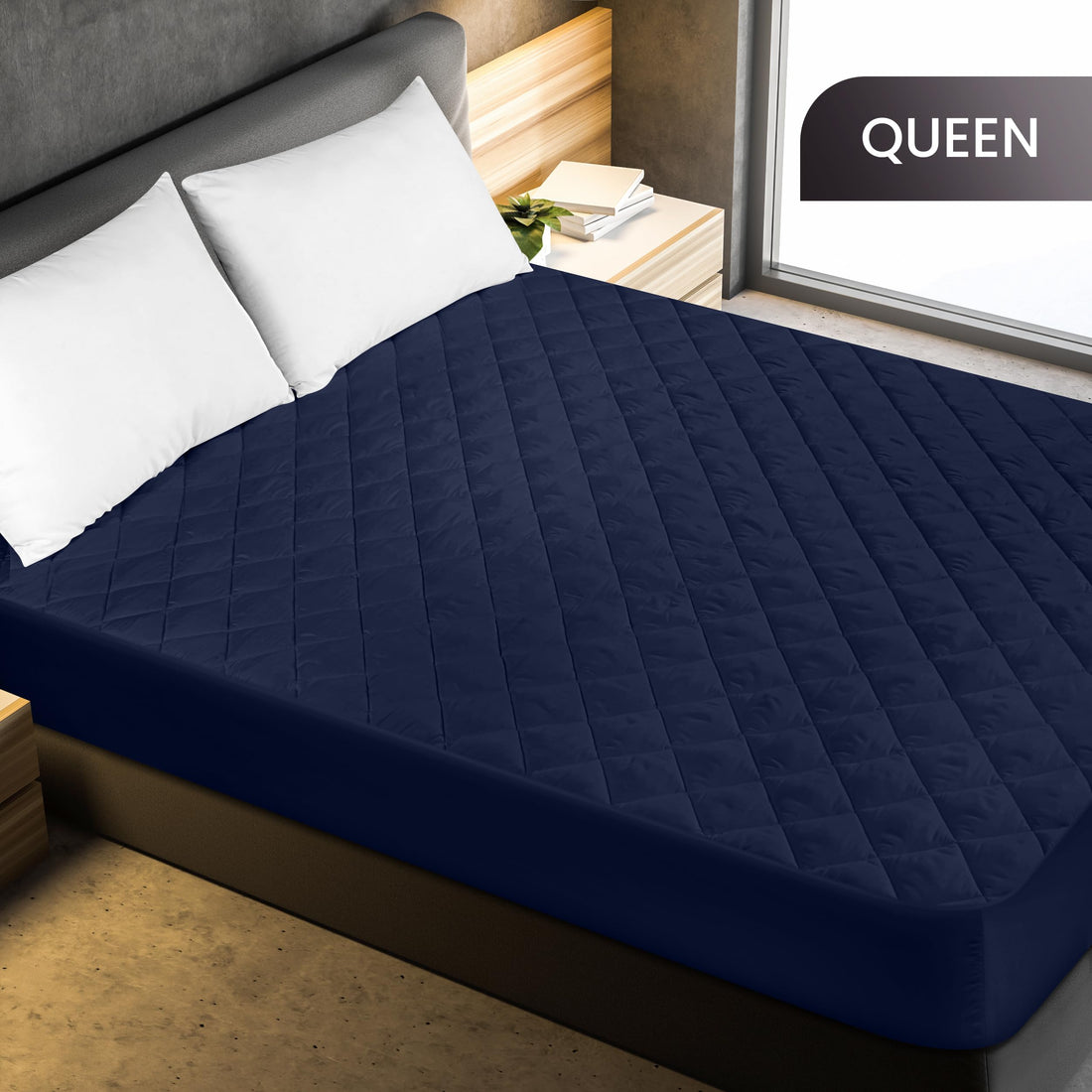 Utopia Quilted Mattress Pad – Queen, White