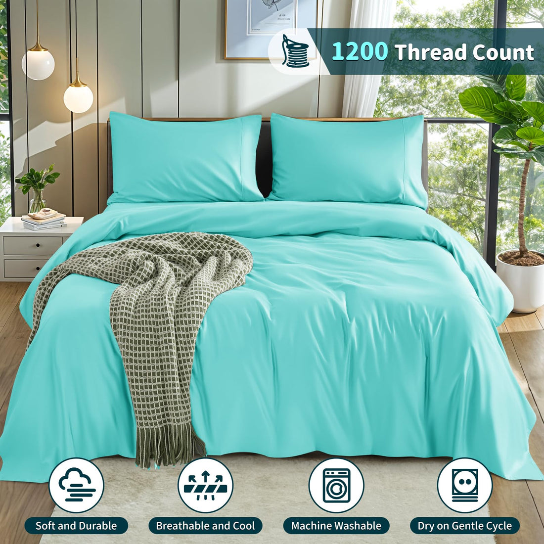 LBRO2M Cotton Sheets – King, Dark Grey