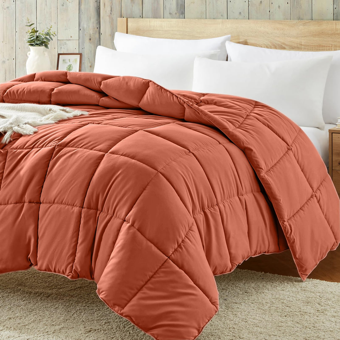 Homelike Moment Queen Comforter – Reversible Grey