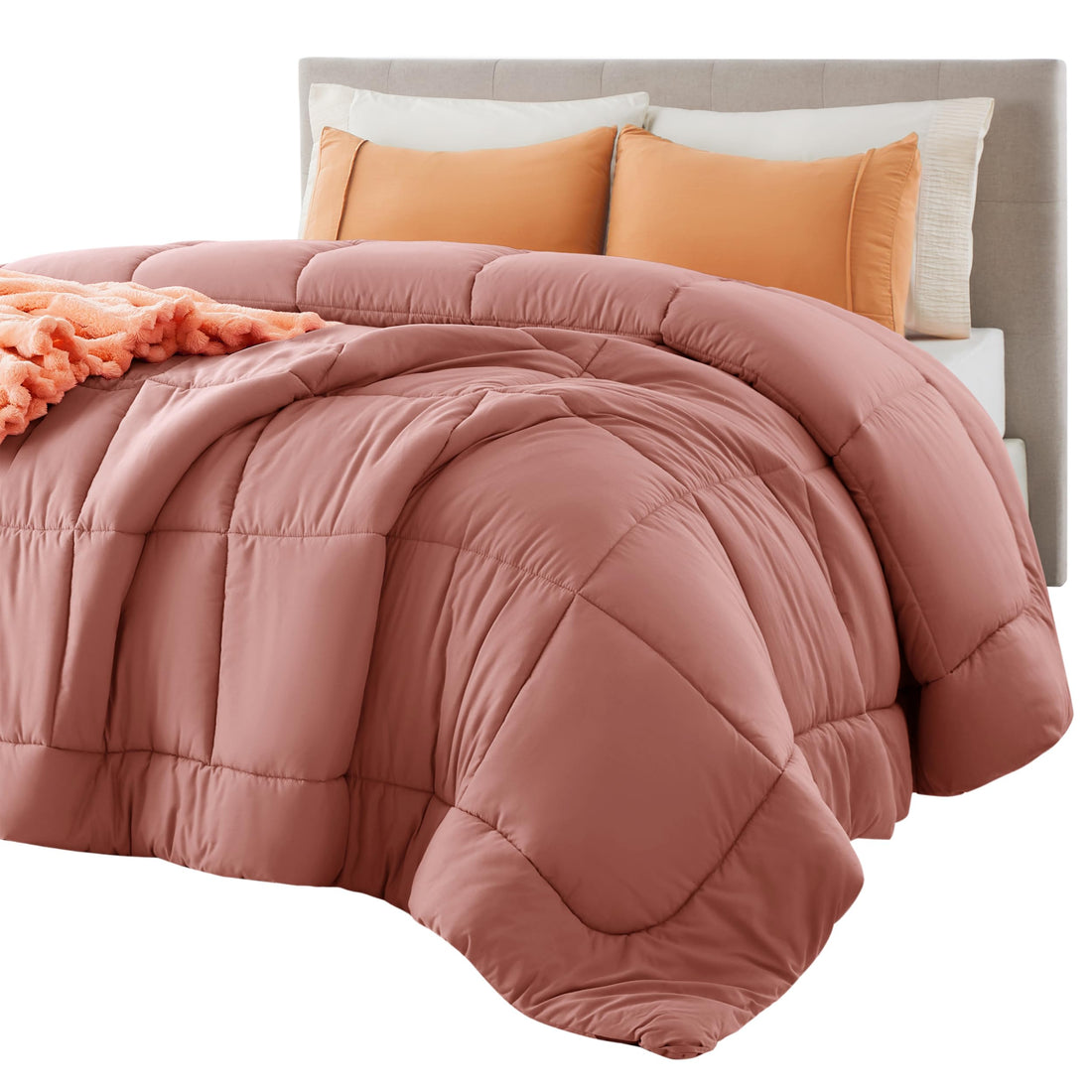 Bedsure Queen Comforter – White Down Alternative