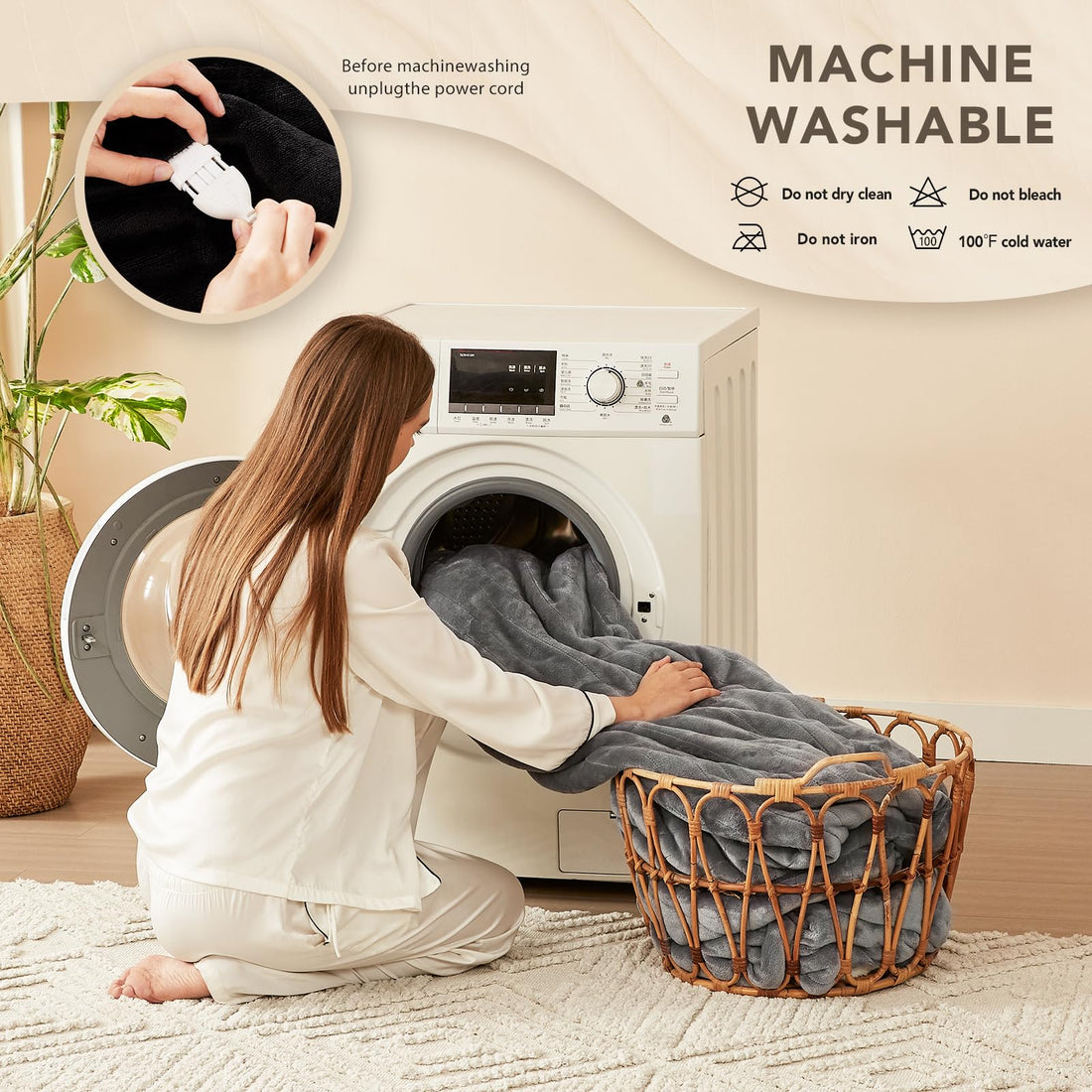 Homemate Twin Electric Blanket – Grey