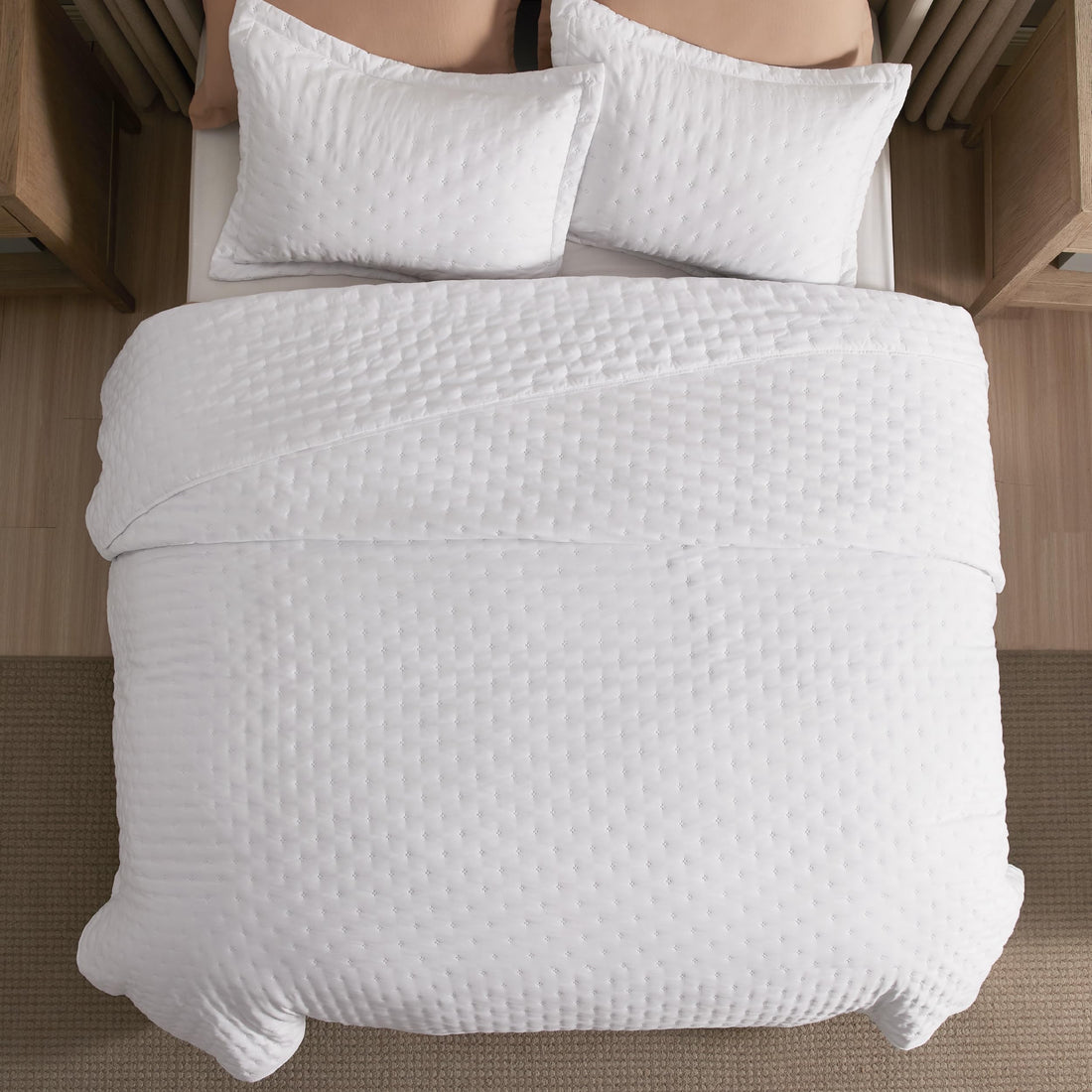 Bedsure Queen Quilt Set – White