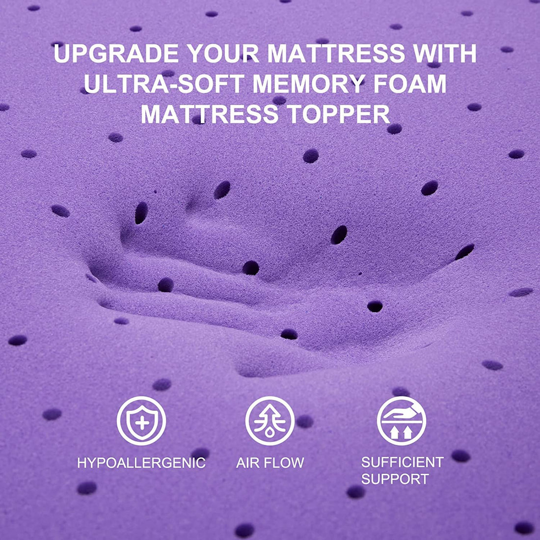 SINWEEK 2" Gel Memory Foam Topper – Twin