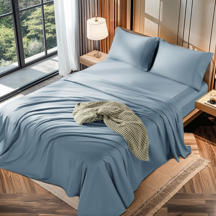 LBRO2M Cotton Sheets – King, Dark Grey