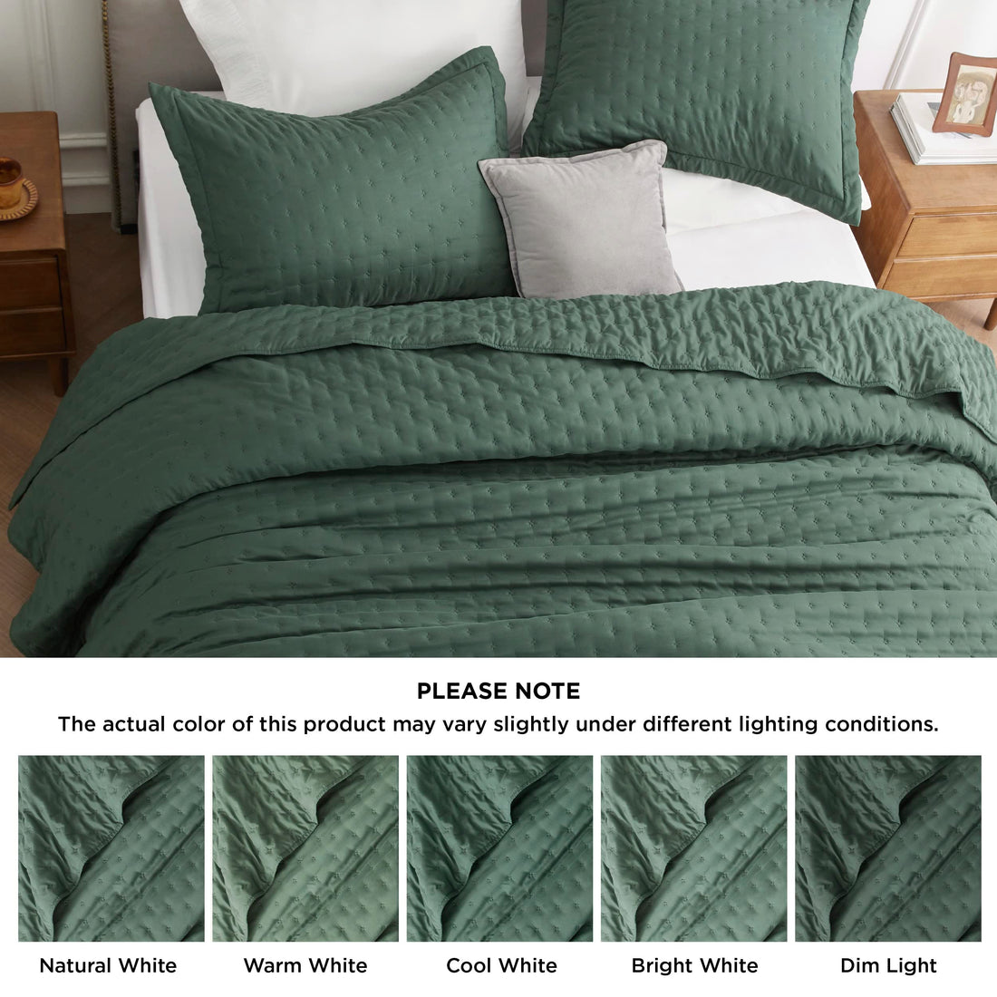 Bedsure Queen Quilt Set – White