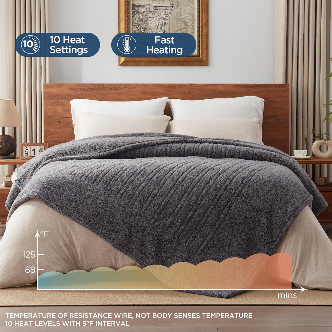 Westinghouse King Electric Blanket – Dark Grey